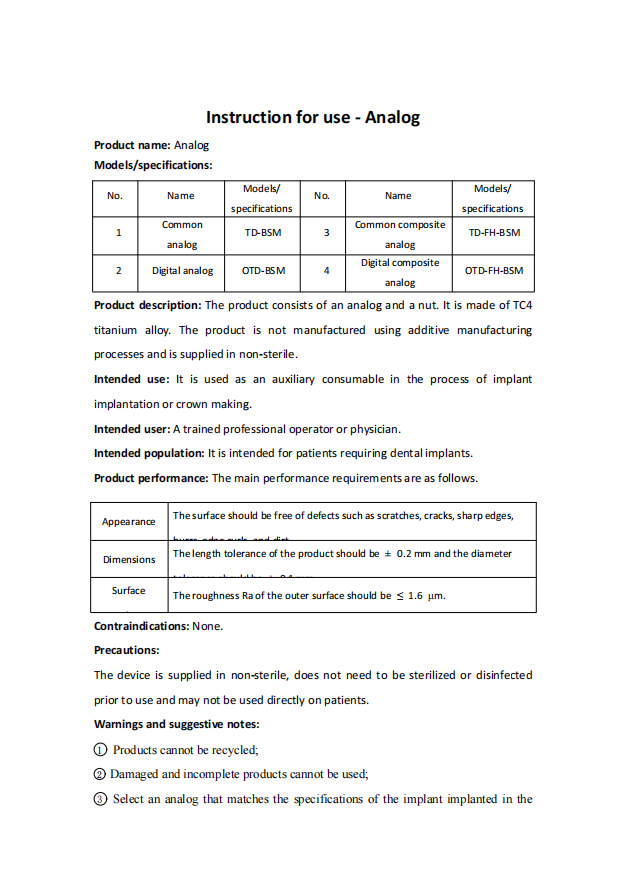 BSM_Implant_Analog_Instruction for use_EN 20251211